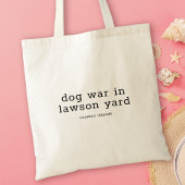 Caymanian dialect volkslied hondenoorlog in Lawson Tote Bag