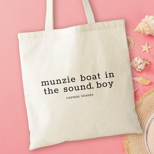 Caymanian Folk Song Munzie Boat Tote Bag