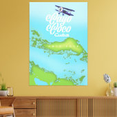Cayo Coco Cuba  stijlkaart. Canvas Afdruk (Insitu (Woonkamer))