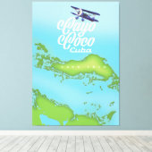 Cayo Coco Cuba  stijlkaart. Canvas Afdruk (Insitu (Houten vloer))