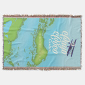 Cayo Coco Cuba stijlkaart. Deken (Voorkant)