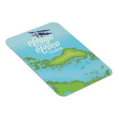 Cayo Coco Cuba  stijlkaart. Magneet (Rechterzijde)