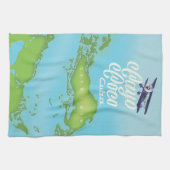 Cayo Coco Cuba stijlkaart. Theedoek (Horizontaal)