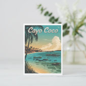 Cayo Coco Cuba Vintage Briefkaart (Staand voorkant)