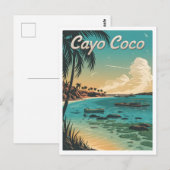 Cayo Coco Cuba Vintage Briefkaart (Voorkant / Achterkant)