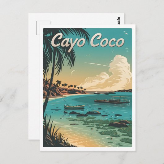 Cayo Coco Cuba Vintage Briefkaart (Voorkant / Achterkant)