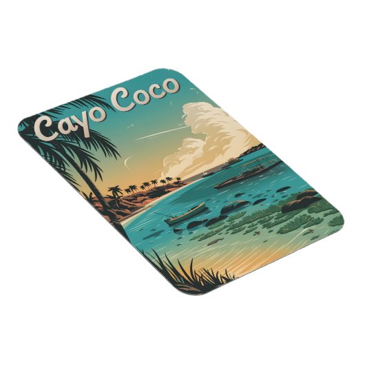 Cayo Coco Cuba Vintage Magneet (Rechterzijde)