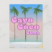 Cayo Coco Cuba vintage-poster Briefkaart (Voorkant)