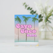 Cayo Coco Cuba vintage reisposter Briefkaart (Staand voorkant)
