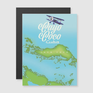 Cayo Coco Cuba vintage stijl kaart.