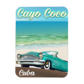 Cayo Coco Cubaanse vakantieposter Magneet (Verticaal)