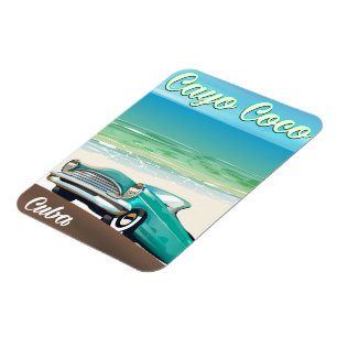 Cayo Coco Cubaanse vakantieposter Magneet