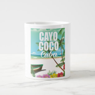 Cayo Coco Cuban strand vakantion poster Grote Koffiekop