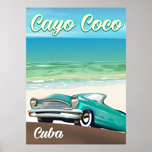 Cayo Coco cuban vakantie-poster Poster (Voorkant)