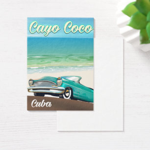 Cayo Coco cuban vakantie-poster Visitekaartjes