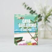 Cayo Guillermo-poster voor stratingsvakantie Briefkaart (Staand voorkant)