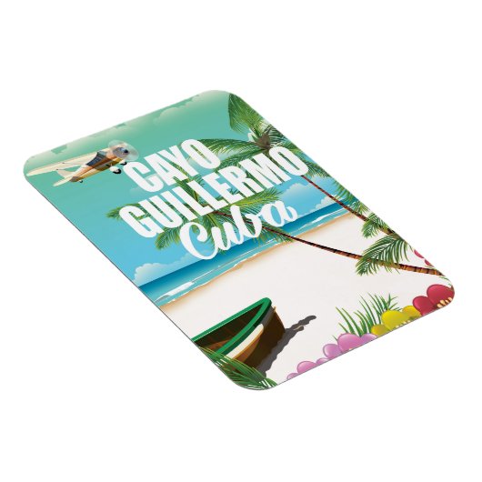 Cayo Guillermo strand vakantieposter Magneet (Rechterzijde)
