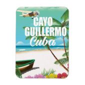 Cayo Guillermo strand vakantieposter Magneet (Verticaal)