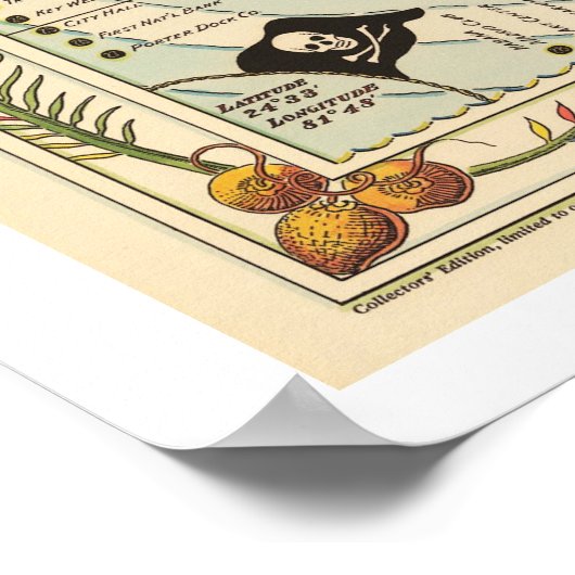 Cayo Hueso-reisposter Poster (Hoek)