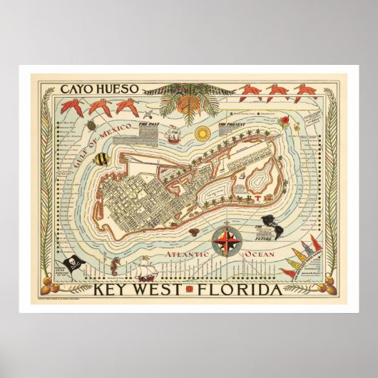  Cayo Hueso-reisposter Poster (Voorkant)