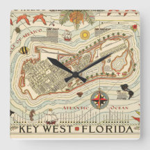 Cayo Hueso Square Wall klok