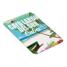 Cayo Largo del Sur strand vakantieposter Magneet