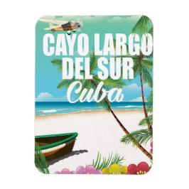 Cayo Largo del Sur strand vakantion poster Magneet