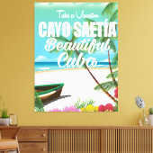 Cayo Saetía Cuba-poster Canvas Afdruk (Insitu (Woonkamer))