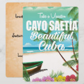 Cayo Saetía Cuba-poster Kaart (Voorkant / Achterkant)