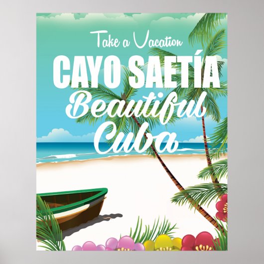 Cayo Saetía Cuba-poster Poster (Voorkant)