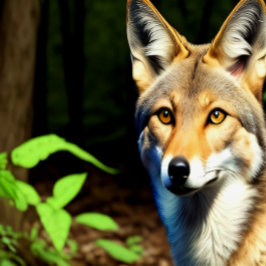 Cayote van 1996 in de bosaffier canvas afdruk