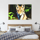 Cayote van 1996 in de bosaffier canvas afdruk (Insitu (Slaapkamer))