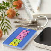 Cayson periodieke lijst naam het sleutelwoord sleutelhanger (Voorkant Rechts)