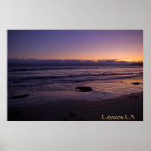 Cayucos, CA Beach Sunset Poster (Voorkant)