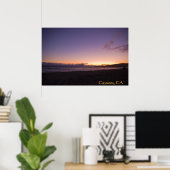 Cayucos, CA Beach Sunset Poster 2 (Thuiskantoor)