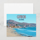 Cayucos California Central Coast Flat Kaart (Voorkant / Achterkant)