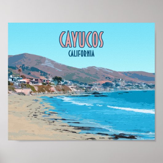 Cayucos California Central Coast  Poster (Voorkant)