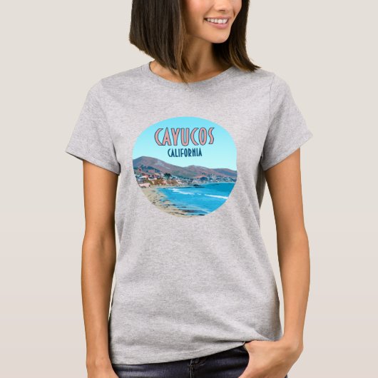 Cayucos California Central Coast  T-shirt (Voorkant)