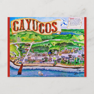 Cayucos Californië Kaart Ansichtkaart