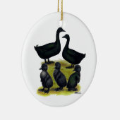Cayuga eendenfamilie keramisch ornament (Rechts)