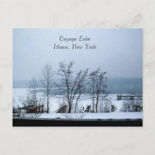CAYUGA LAGE IN WINTER-postkaart Briefkaart