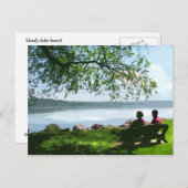 Cayuga Lake Bench Briefkaart (Voorkant / Achterkant)