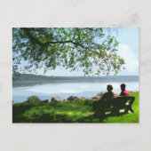 Cayuga Lake Bench Briefkaart (Voorkant)