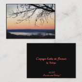 Cayuga Lake bij Sunset ATC Visitekaartje (Voorkant / Achterkant)