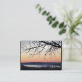 Cayuga Lake bij Sunset ATC Visitekaartje (Staand voorkant)