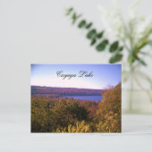 CAYUGA LAKE IN AUTUMN briefkaart (Staand voorkant)