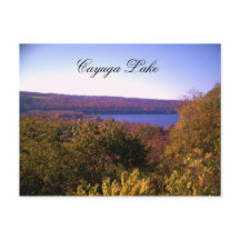CAYUGA LAKE IN AUTUMN briefkaart