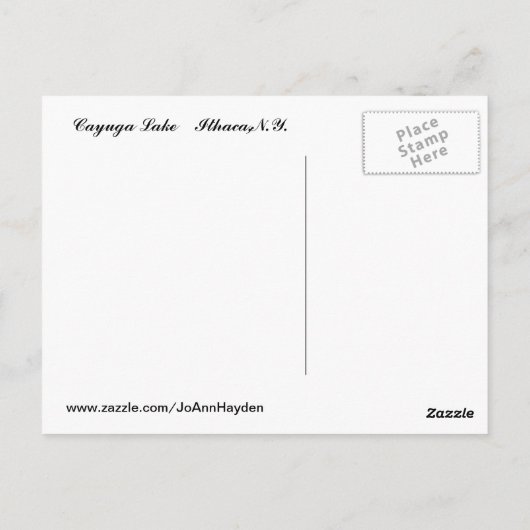 CAYUGA LAKE, ITHACA, N.Y.-briefkaart Briefkaart (Achterkant)