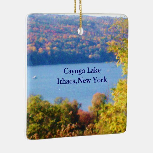 CAYUGA LAKE, ITHACA, N.Y.-siermiddel Keramisch Ornament (Rechts)