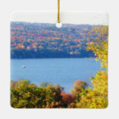 CAYUGA LAKE, ITHACA, N.Y.-siermiddel Keramisch Ornament (Achterkant)